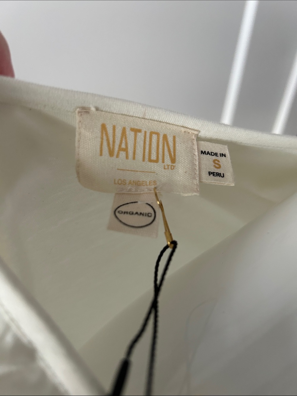 NATION LTD Giorgio Flouncetop in Porcelain | Size Small | New With Tags - Picture 9 of 16